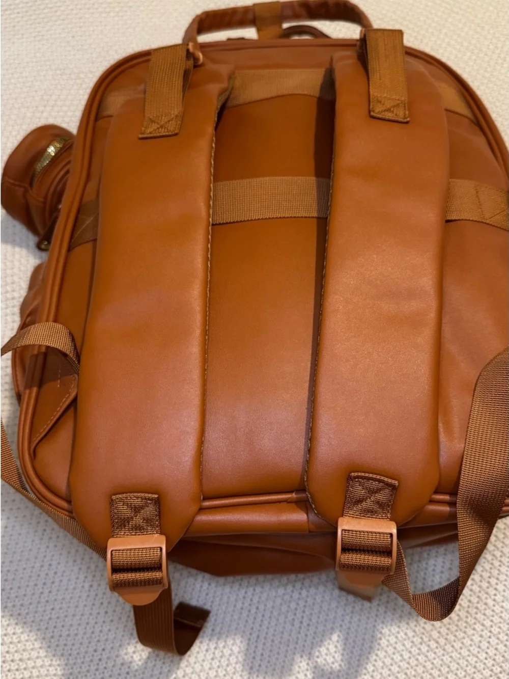 N/A quilted cognac